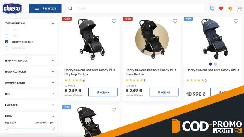 Скидка 25% на прогулочную коляску Goody Plus от Chicco: описание акции