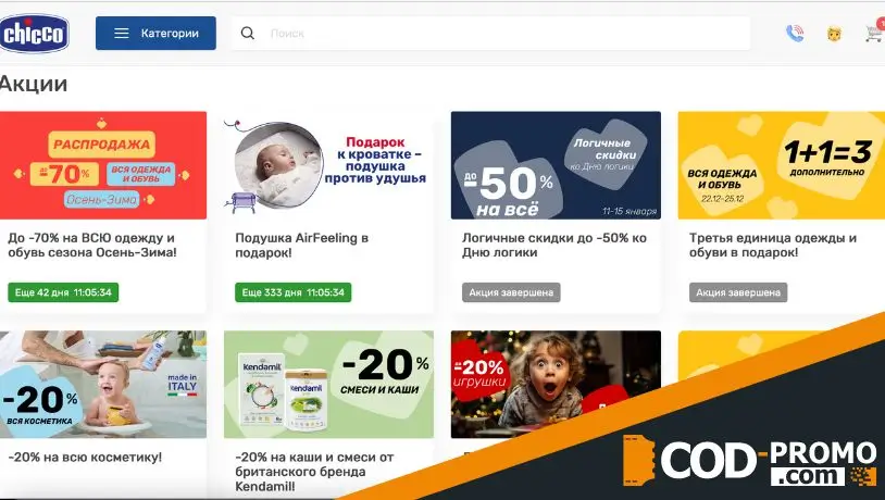 Chicco: бонусная программа, промокод, акции