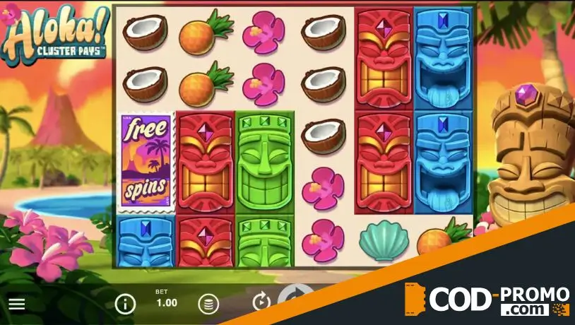 Cluster Pays механика: Aloha! Cluster Pays