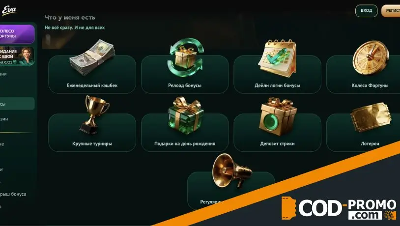 Eva Casino обзор акций и бонусов