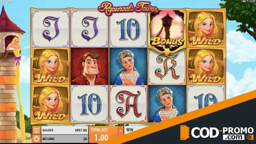Лучшие слоты на тему сказок: Rapunzel’s Tower от Quickspin