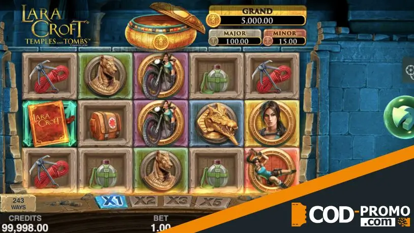 Lara Croft Temples and Tombs: расхитительница слотов