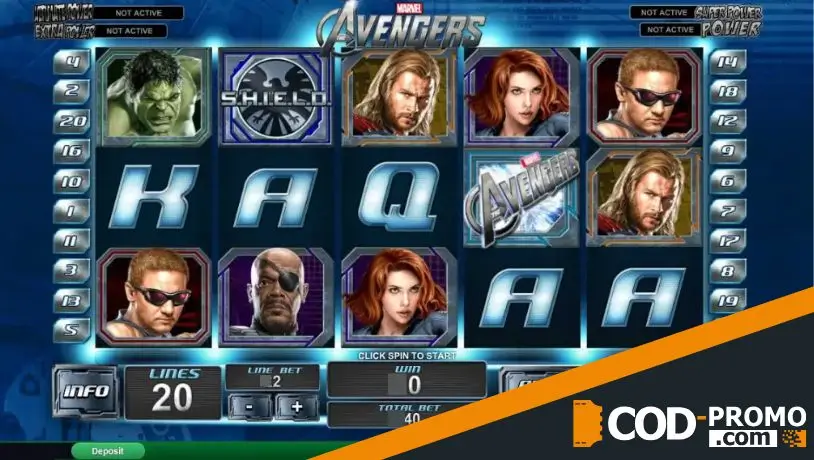 Лучшие слоты супергерои: The Avengers от PlayTech