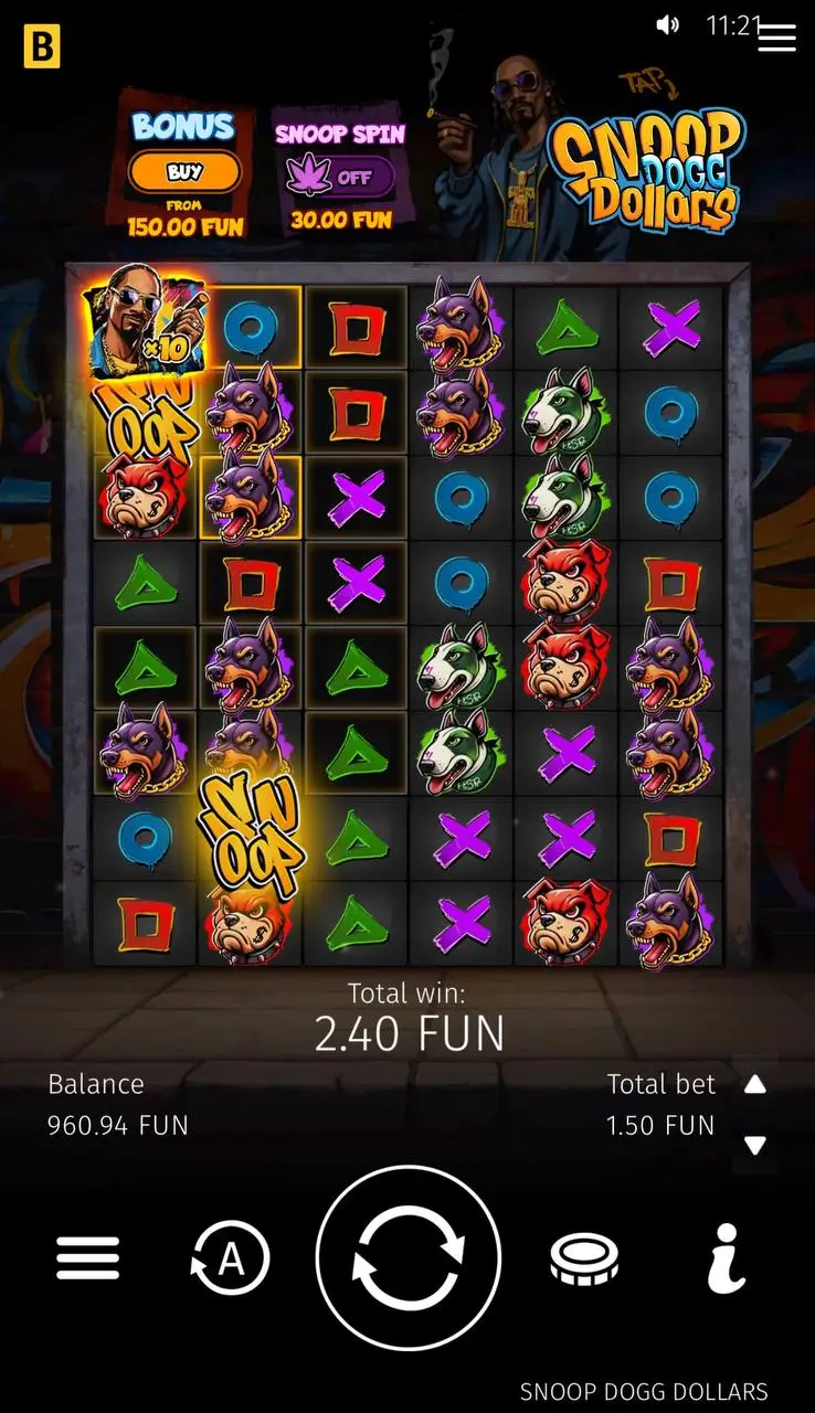 Слоты со знаменитостями: Snoop Dogg Dollars (Bgaming)