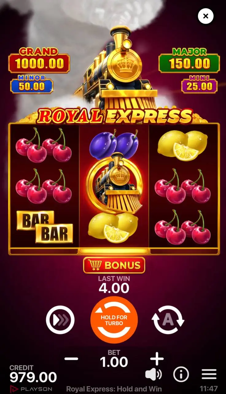 Лучшие слоты Playson: Royal Express: Hold and Win