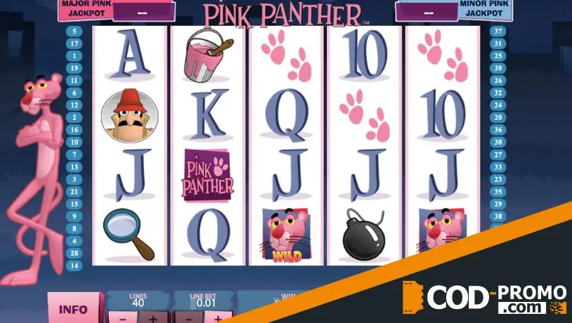 Топ слоты на тему мультфильмов: Pink Panther от Playtech