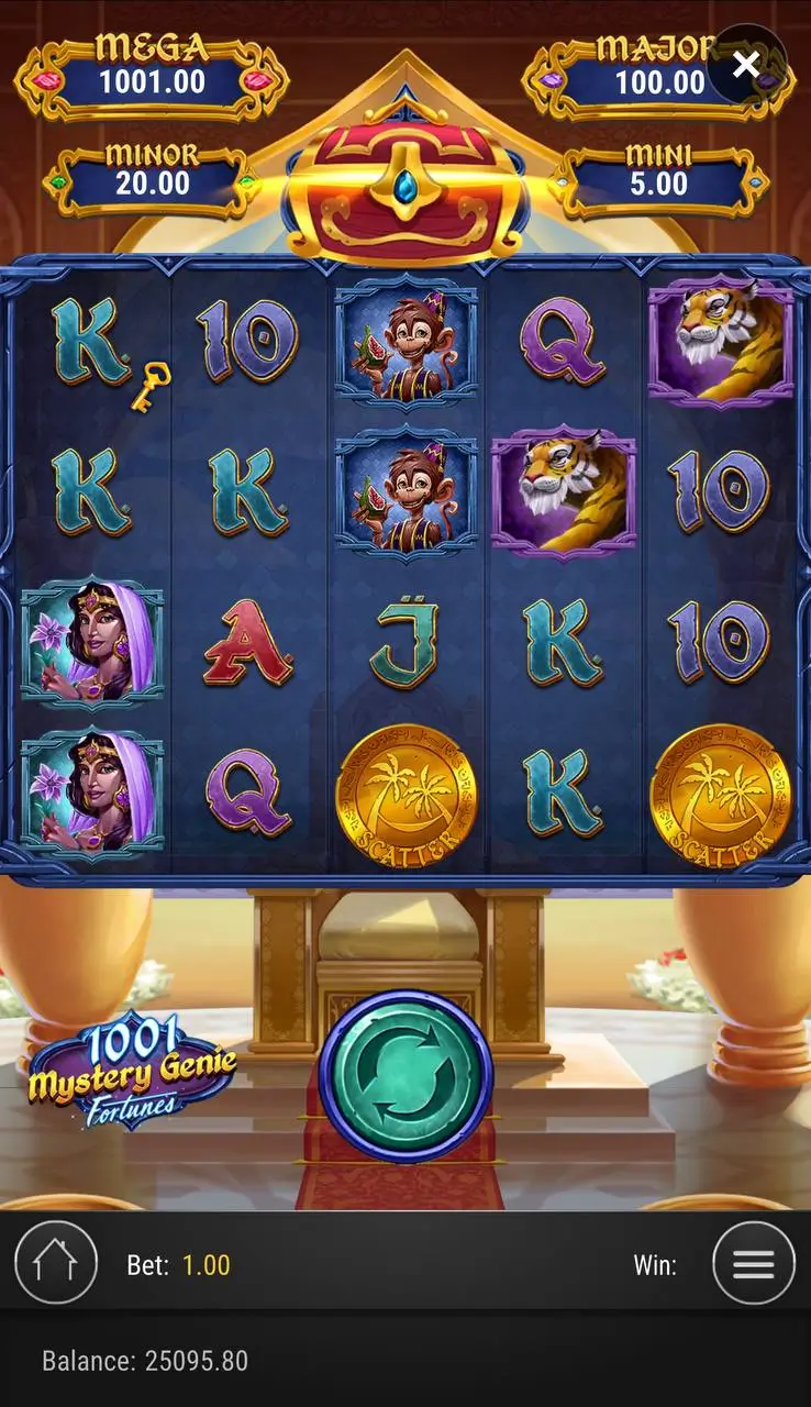 Лучшие низкодисперсионные слоты: 1001 Mystery Genie Fortunes от Play'n GO
