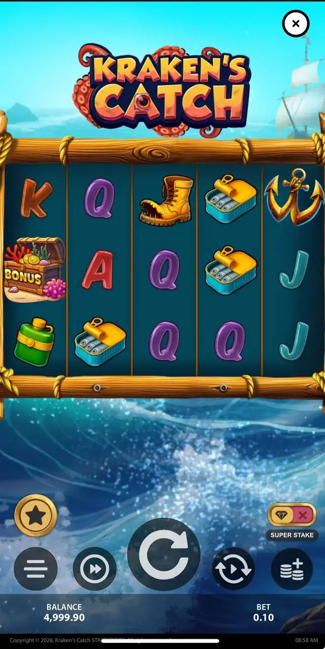 Лучшие слоты на 15 линий: Kraken’s Catch от Stakelogic