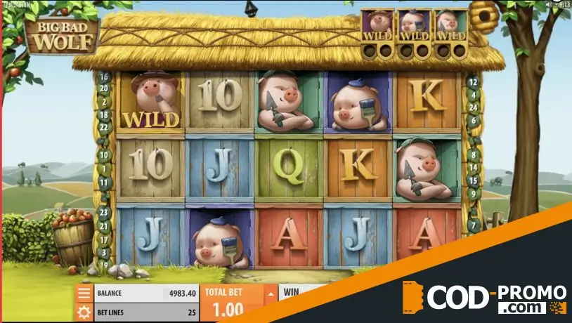 Лучшие слоты на 25 линий: Big Bad Wolf от Quickspin