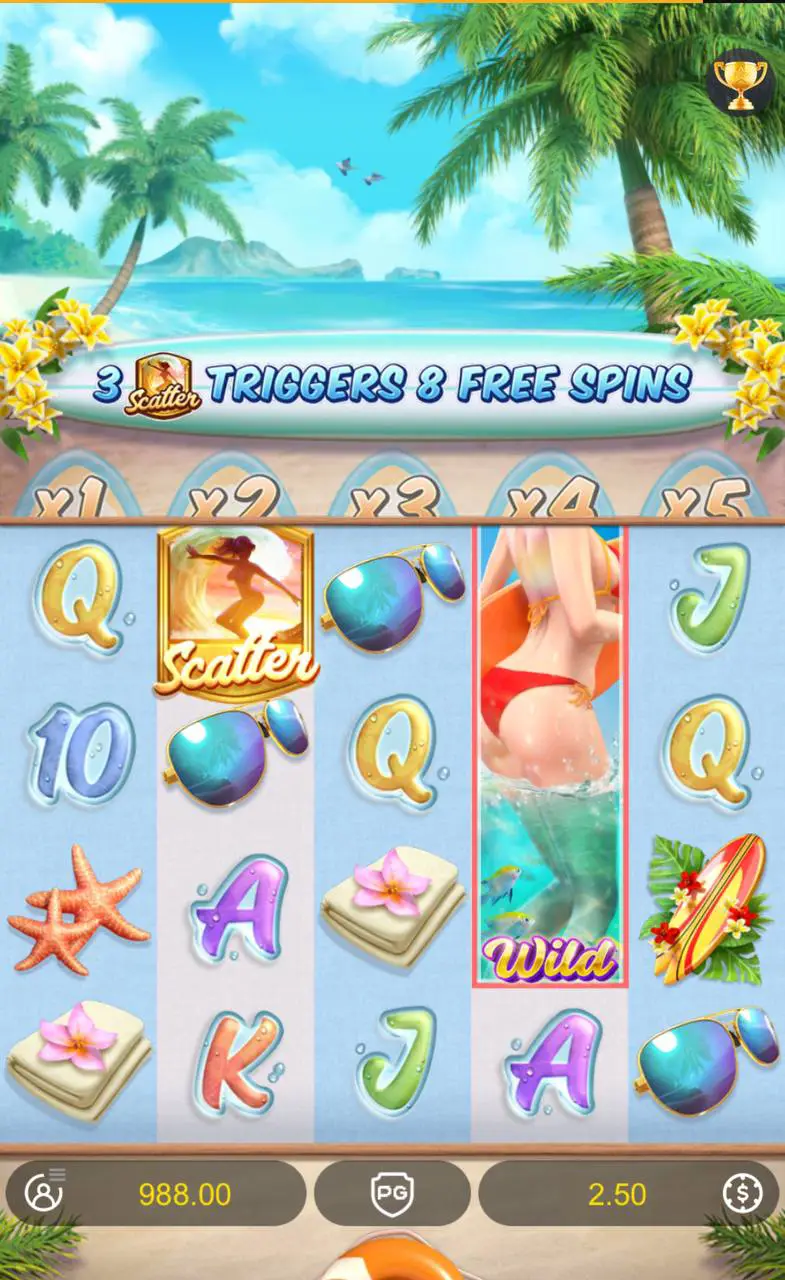 Лучшие слоты на 25 линий: Bikini Paradise от PG SOFT