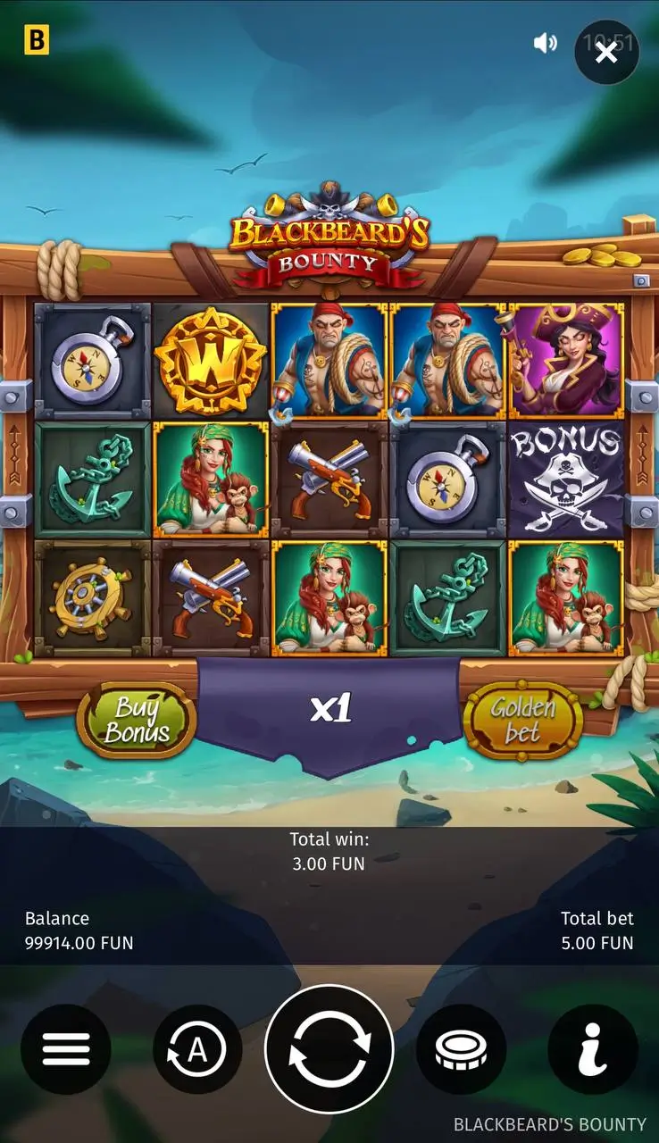 Лучшие слоты про пиратов: Blackbeard’s Bounty от BGaming