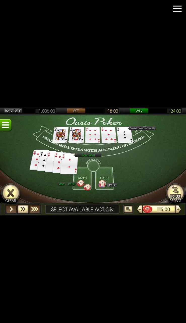 Лучшие слоты с картами: Oasis Poker от Betsoft