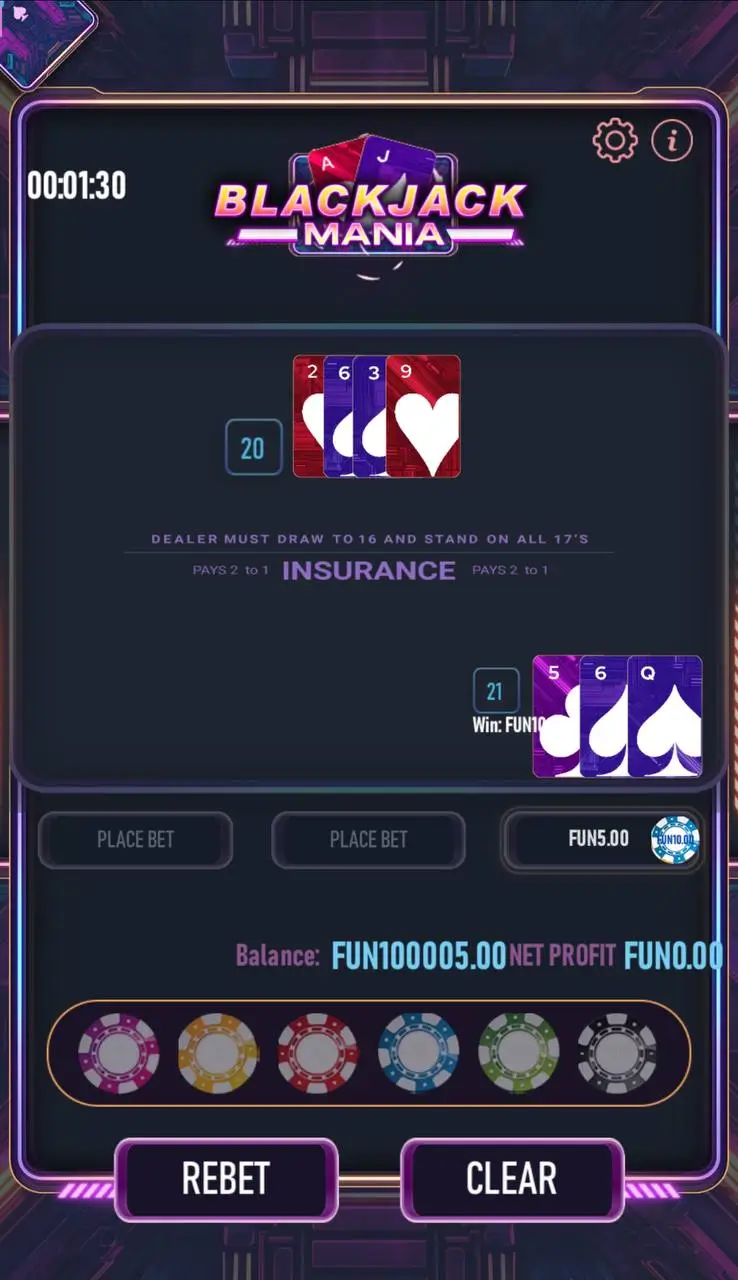 Лучшие слоты с картами: Blackjack Mania от Urgent Games