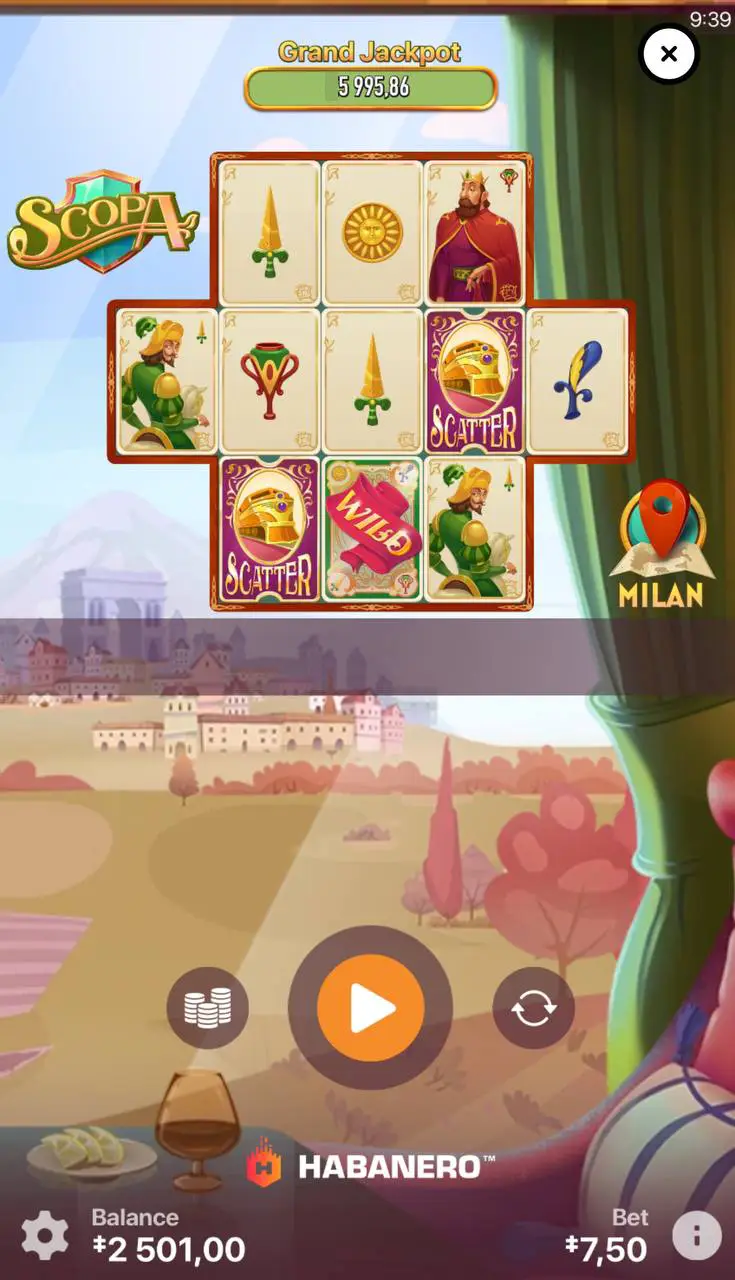 Онлайн слоты 27 линий: Scopa от Habanero
