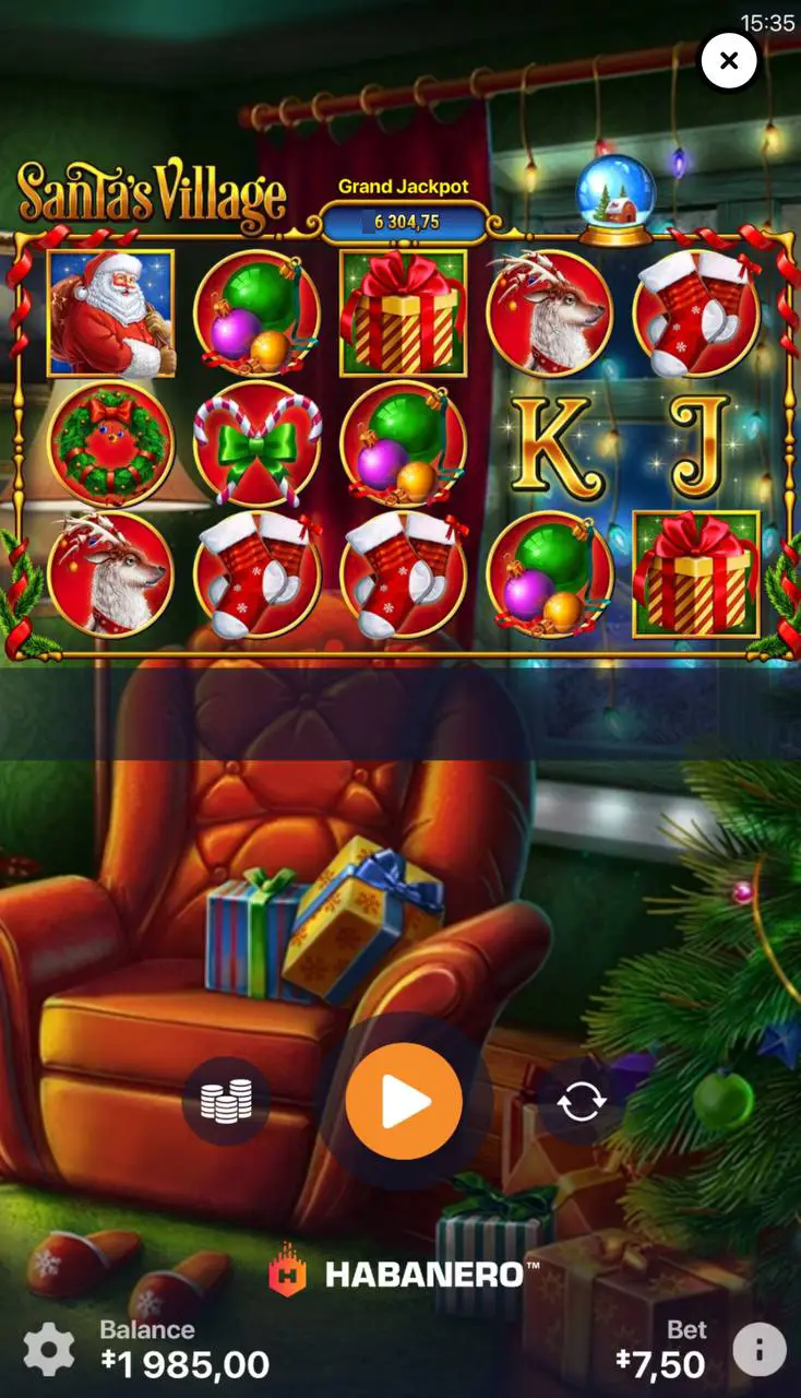 Слоты Новый год: Santa’s Village от Habanero