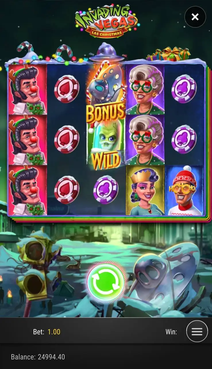 Слоты Новый год - Invading Vegas: Las Christmas от Play'n GO