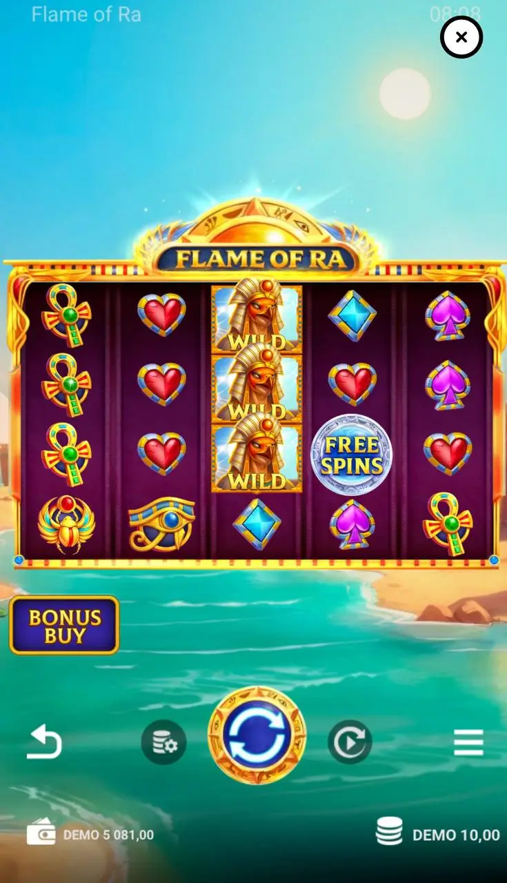 В какие слоты поиграть в августе 2026: Flame of Ra от Evoplay