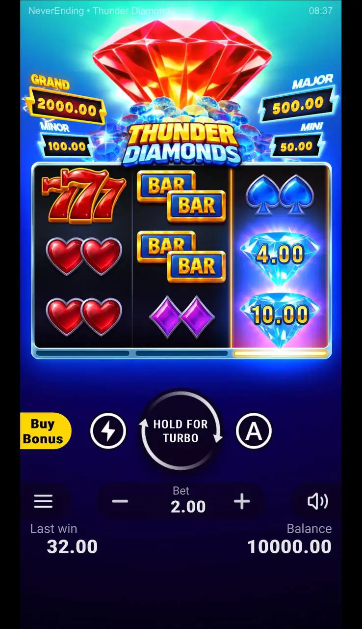В какие слоты поиграть в августе 2026 - Thunder Diamonds: Hold and Win от NeverEnding