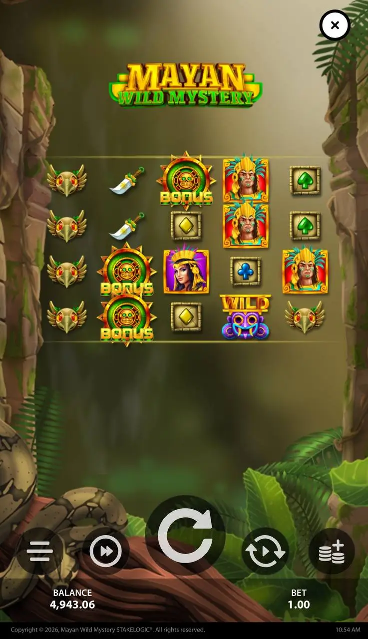 Слоты на реальные деньги: Mayan Wild Mystery от StakeLogic