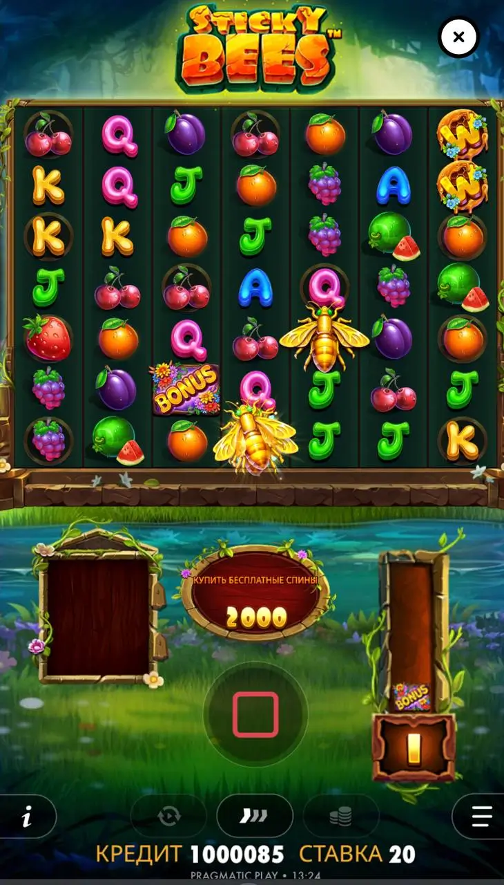 Лучшие слоты про пчел: Sticky Bees от Pragmatic Play