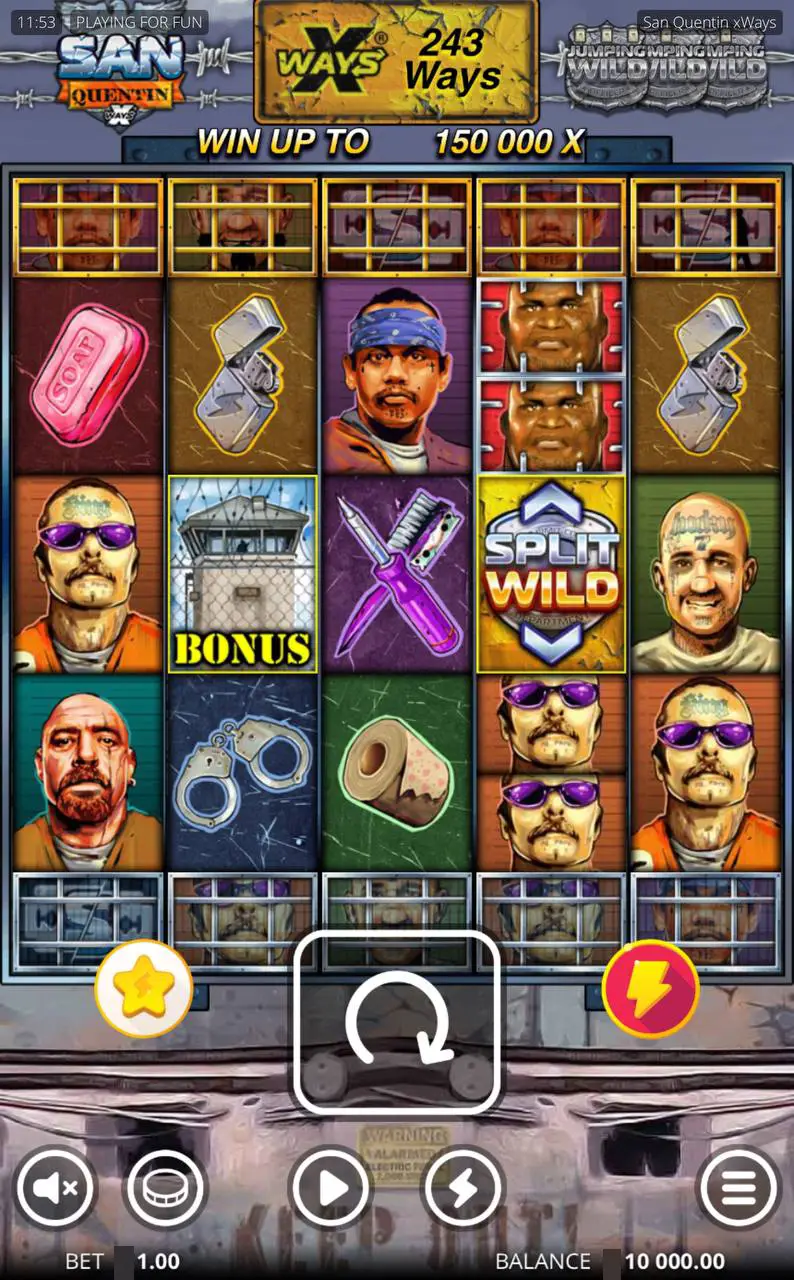Самые популярные слоты с механикой xNudge: San Quentin xWays от Nolimit City