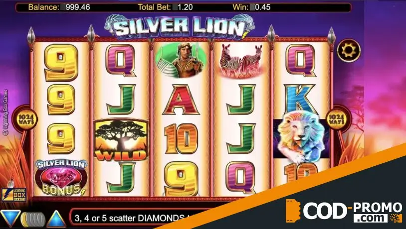 Слоты 1024 линии: Silver Lion от Lightning Box