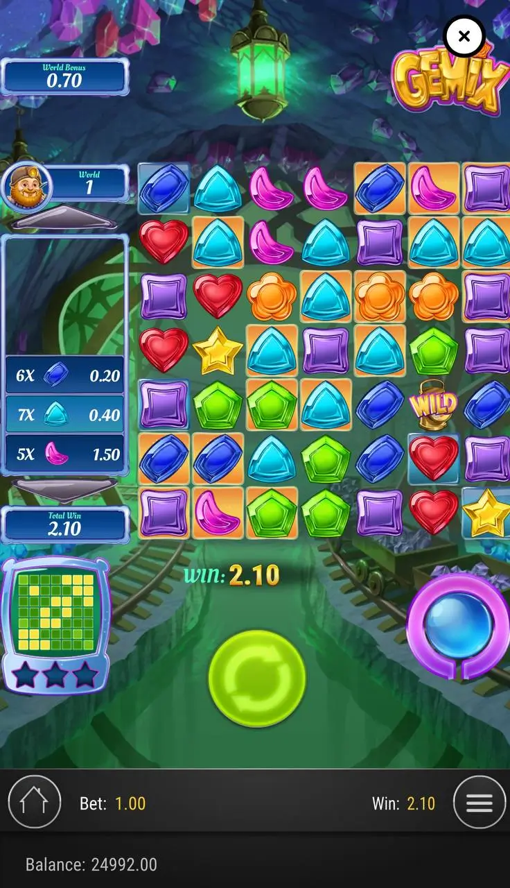 Слоты про алмазы: Gemix от Play’n GO