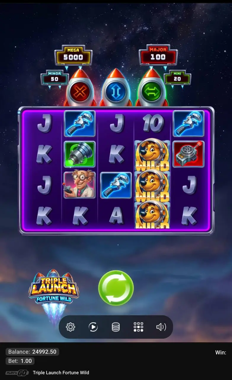 Слоты про звезды: Triple Launch Fortune Wild от Play'n GO