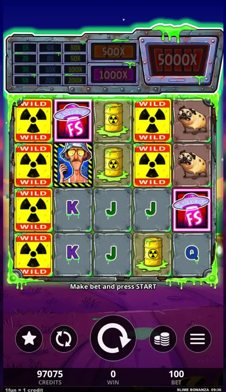 Слоты про звезды: Slime Bonanza от Belatra Games